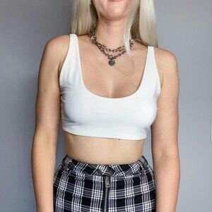 PrettyLittleThing White Crop Tank